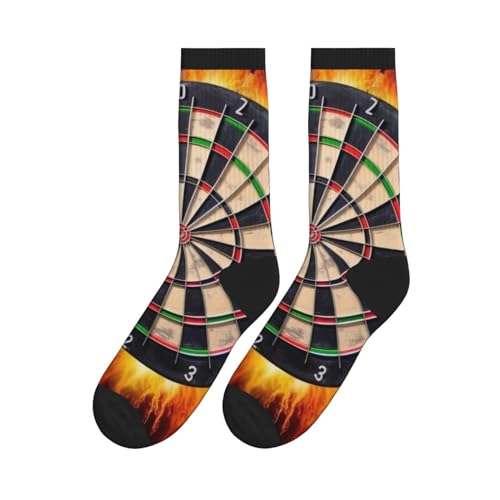 Dart Board Print Mid-Tube Sports Socks Skin-Friendly, Comfortable, And Breathable For Sports And Daily Wear.4