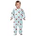 Emelivor Starfish Stripes White Baby Newborn Pajamas Outfits Infant Footed Pjs with Zipper for Boy Girls Kids