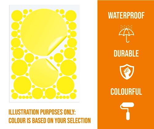 StickerDeen 500+ Assorted Polka Dot Circle Wall Stickers for Kids Bedroom Living Room Classroom - Image 2