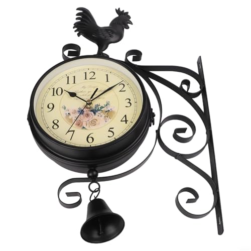 Reloj de pared doble cara vintage para decorar cocinas y salones 5