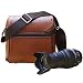 ToJoy Vintage Look Britpop DSLR Camera Bag for Canon Nikon Sony Pentax Red Brown