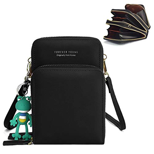 WITERY Women Small Crossbody Cell Phone Purse, Mini Messenger Shoulder Handbag Cellphone Wallet Purse with Credit Card Slots