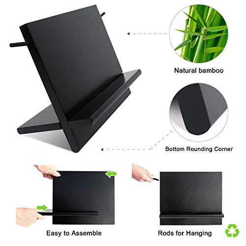 Magnetic Knife Block, Magnetic Knife Holder, Knife Rack with Double Side Strong Magnetic for Knife Organize and Storage,Black