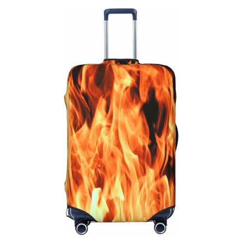 Fire Burning Campfire Luggage Cover for Suitcase, Suitcase Cover Protector Fit 25-28 Inch Luggage Travel Accessories, L