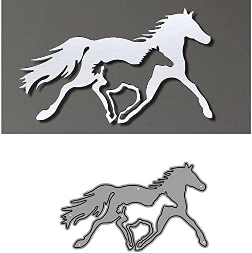 Trdxxx Horse Metal Die Cuts,Animal Cutting Dies Cut Stencils for DIY Scrapbooking Photo Decorative Embossing Paper Dies for Scrapbooking Card Making
