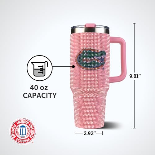 Image of The Memory Company Officially Licensed NCAA - University of Florida 40oz Pink Bling Game Day Tumbler