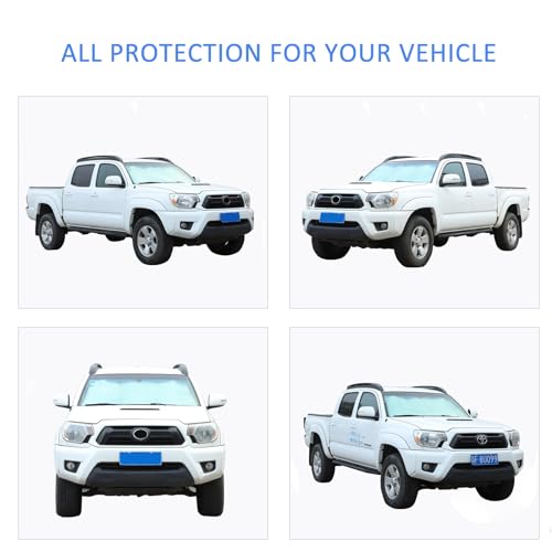 The Original Windshield Sun Shade for Tacoma 2006-2015 2016 2017 2018 2019 2020 2021 2022 2023 Car Windshield Reflective Sunshade Protector Sun Shade (Silver) by TongSheng - Used condition - Image 7