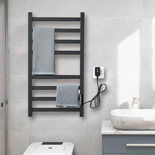 MOSSON Matte Black Heated Towel Rail