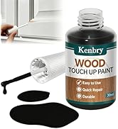 Wood Touch Up Paint, 30ml Black Touch Up Paint for Wood Pen, Quick Dry Scratch Repair for Chips S...