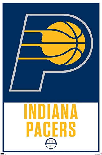 Trends International NBA Indiana Pacers - Logo 21 Wall Poster, 22.375" x 34", Unframed Version
