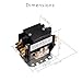 SDATEKIT 24VAC 2 Pole 30A AC Contactor, 40A Resistive Load HVAC Motor Relay, Heavy Duty Air Conditioner Compressor Contactor for Industrial/Residential Use