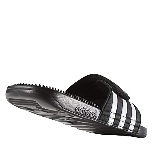 adidas Adissage Mens Summer Beach Sport Flip Flop Slide Black/White - UK 123