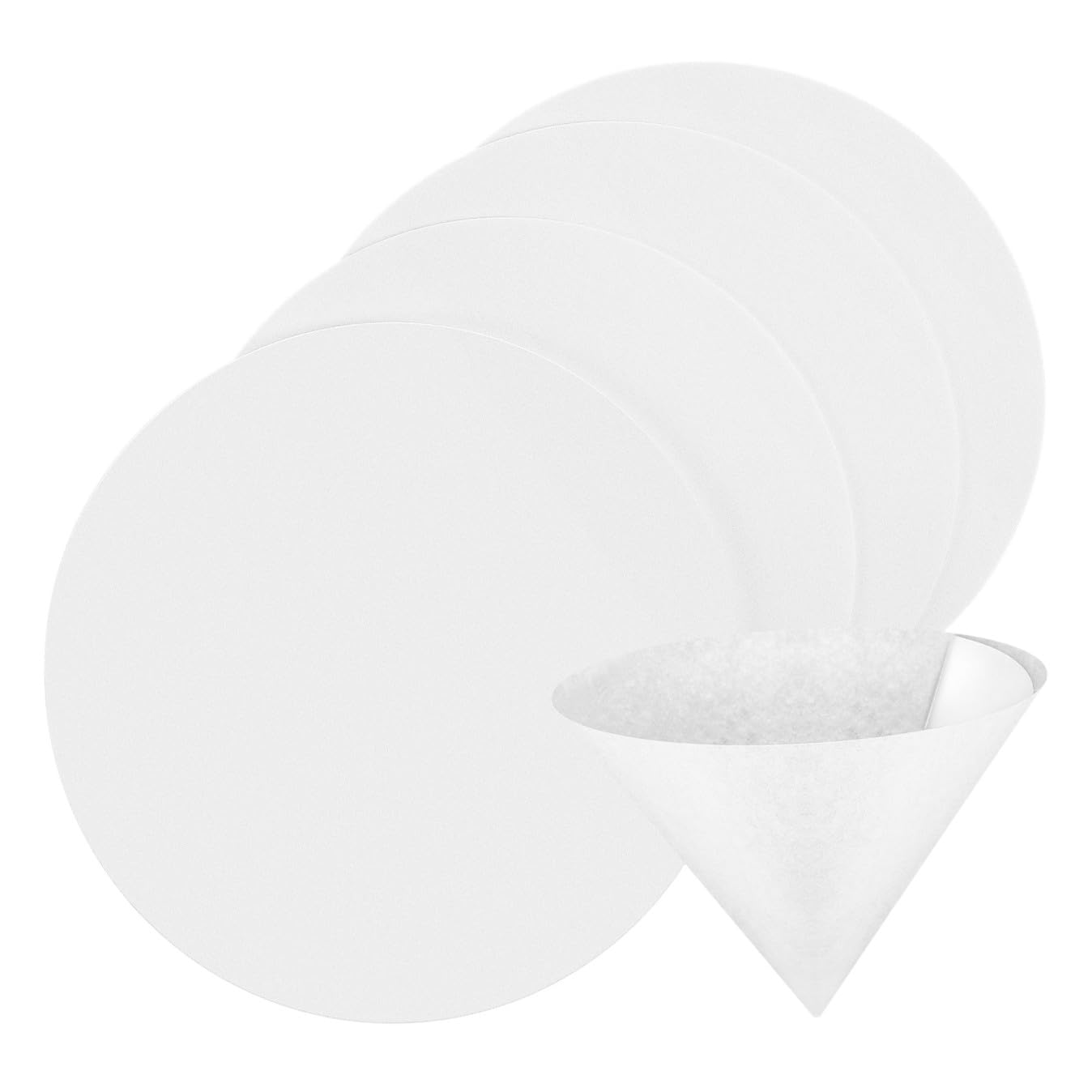 Mipcase 100 Pcs 18cm Qualitative Filter Paper Medium Flow Rate for Chemistry Experiments-image-15