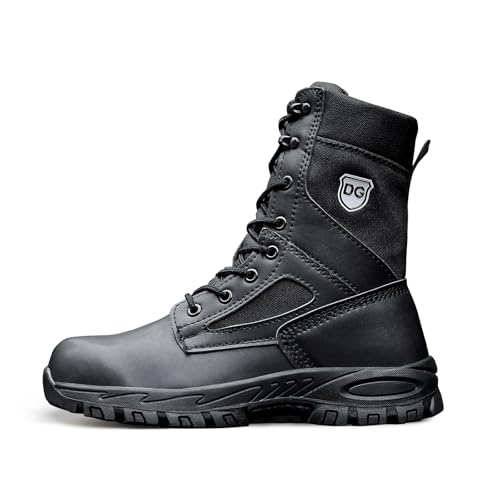 Waterproof Steel Toe Boots for Men Indestructible Non Slip Resistant Mens Work Boots Safety Composite Toe Construction Shoes