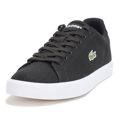 Lacoste Women's Lerond Set Sneaker, Black/White, 8