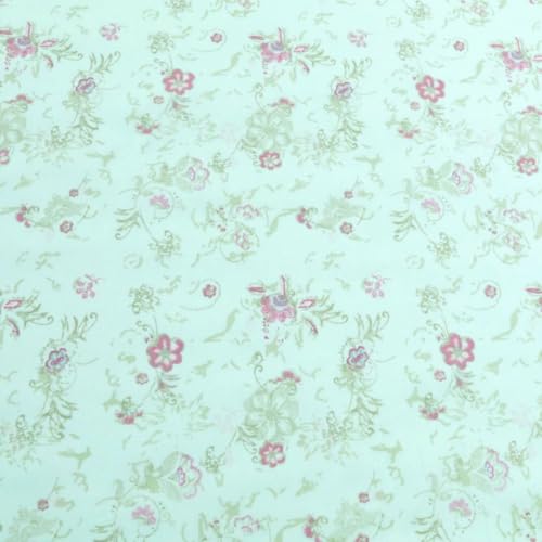 TOLKO Baumwollstoff Meterware Sommer zarter Batist aus 100% Baumwolle | feiner Modestoff Kleiderstoff Dekostoff | Stoffe zum Nähen Meterware Baumwolle (Streublumen)