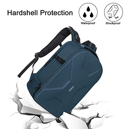 Image of MOSISO Camera Backpack, Photography Camera Bag 15-16 inch Waterproof Hardshell Case with Tripod Holder&Laptop Compartment