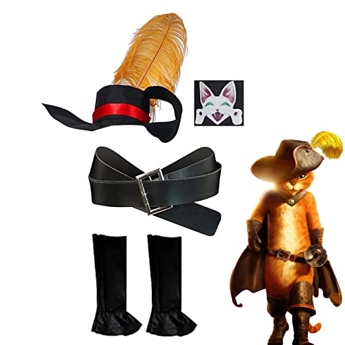 Virtcooy Capa Y Sombrero Gato Para Niños, Disfraces Cosplay Anime Para Niños Incluyendo Sombrero,...