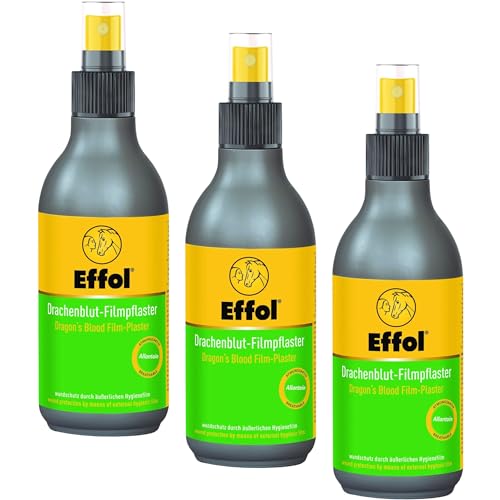 RL24 - Drachenblut-Filmpflaster | Sprühpflaster für Tiere | atmungsaktives Wundspray | Pflasterspray für Pferde | Schutz vor Schmutz & Schweiß | Wundversorgung | 3 x 250 ml (3er Set)