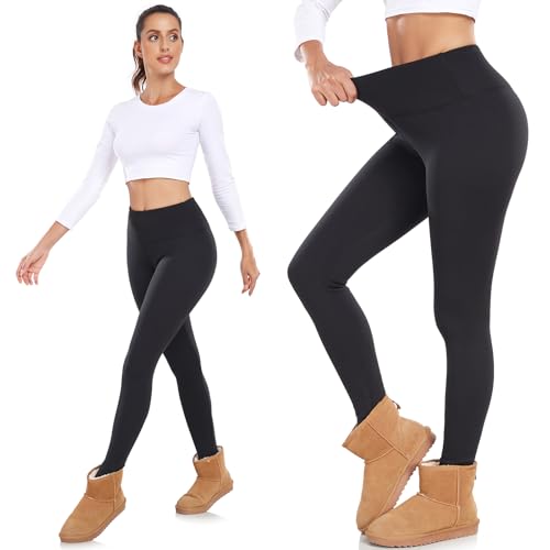 FULLSOFT Thick Fleece Lined Leggings for Women – High Waisted Winter Thermal Warm Yoga Pants Workout Tummy Control Leggings2