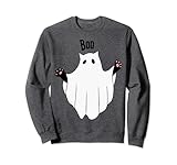 gatto fantasma boo halloween divertente spettrale gatto nero felpa