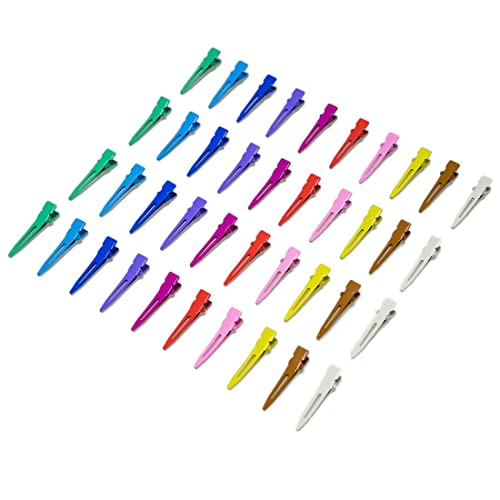 100 pinzas cabello cocodrilo colores surtidos 1.8 pulg miniatura 6