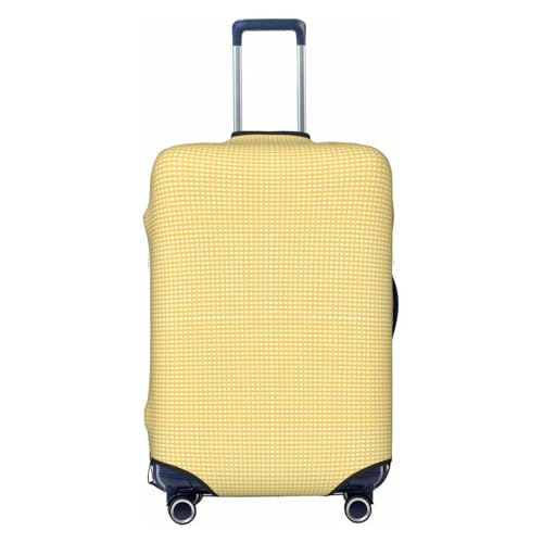 Yellow Gingham For Travel Luggage Cover Suitcase Protector Fits 18-32 Inch Travel Luggage Protector Elastic Luggage Anti-Scratch Suitcase Cover