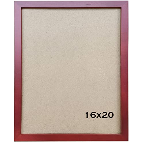 Zxt-Parts 16X20 Picture Frame Red. Solid Wood, 2 Acrylic Panels (Not Glass), 1 Piece Of Copper Paper (Red And White), Can Display Works Of Art, Photos, Etc. Wall Hanging.1 Pack. #TOP24