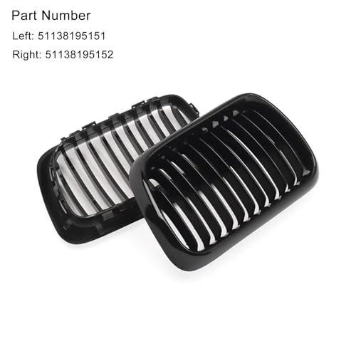 Rejilla ABS reemplazo frontal para E36; resistencia superior contra impactos y clima 5