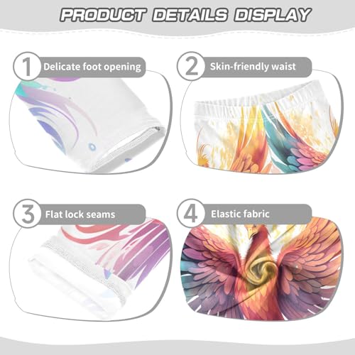 Toddler Girls Leggings Printed Yoga Pants Leggings Watercolor Phoenix for Kids3