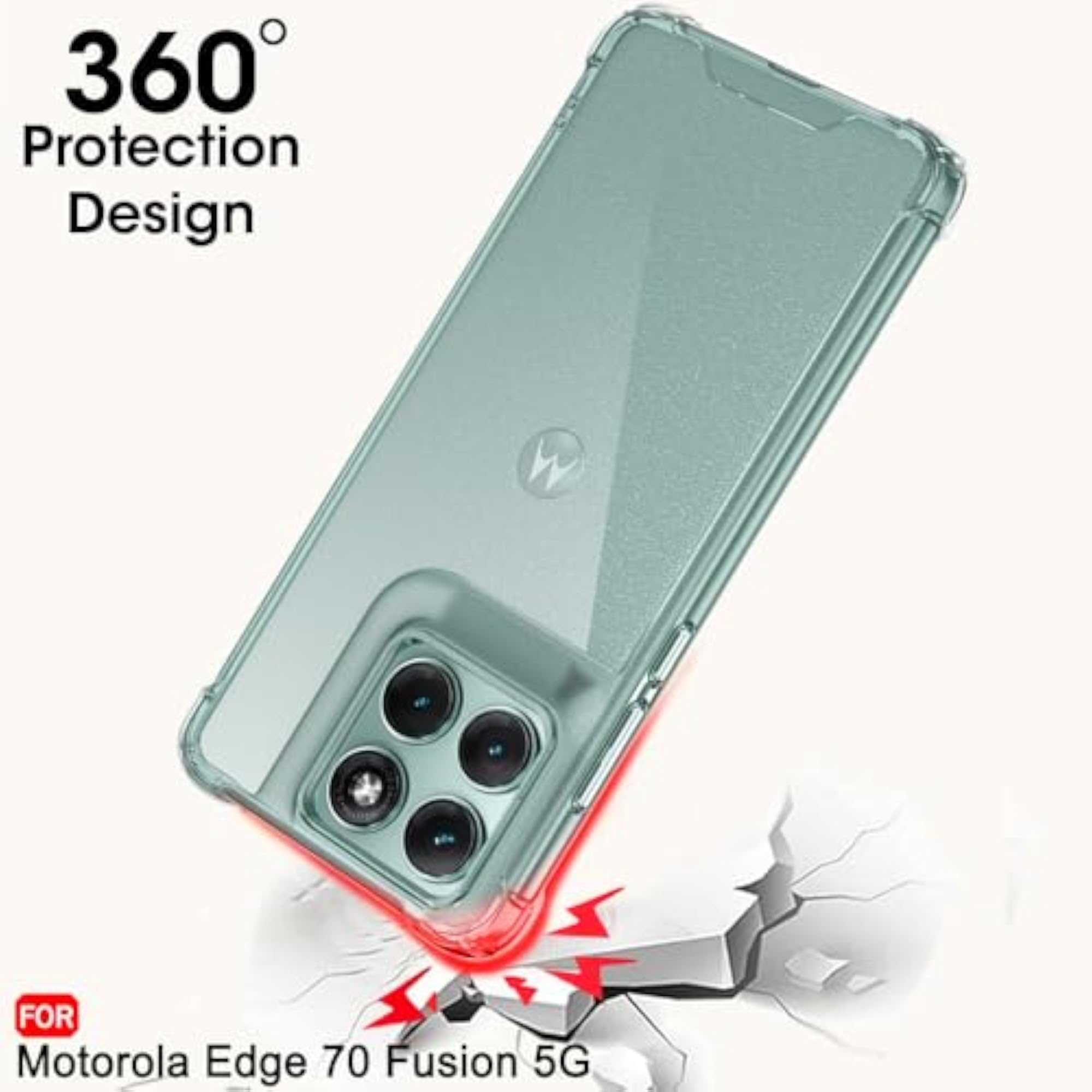 Crystal Clear Back Cover Case for Motorola Moto Edge 70