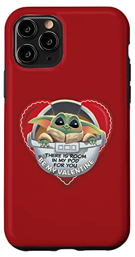 Coque iPhone 11 Pro Star Wars rouge étui silicone The Mandalorian Grogu