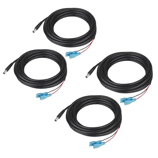 KSK 79-inch Trail Camera Power Cord, 5.5x2.1mm DC External Power Cable 4PC