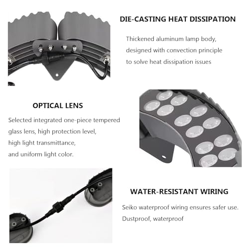 Luz de árbol de anillo LED impermeable IP65 para solucionar sombras en jardines 5