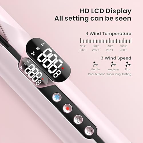Image of ThePlushCo Air Hair Straightener with 4 Temp Settings | No Plates 2-in-1 Dryer & Straightener | Damage-free Straightening Machine for Curly, Wavy, Frizzy Hair