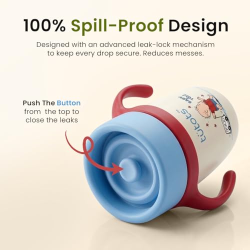 Image of tutots 360 Spill-Proof Sipper Cup with Handles, BPA Free, Leak-Proof, Easy Grip Toddler Drinking Cup (12+ Months)