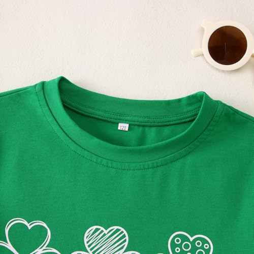 Image of CM C&M WODRO Boy Girl St. Patrick's Day T-Shirt Kid Lucky Clover Short Sleeve Shirt Funny Irish Shamrocks Tee Tops