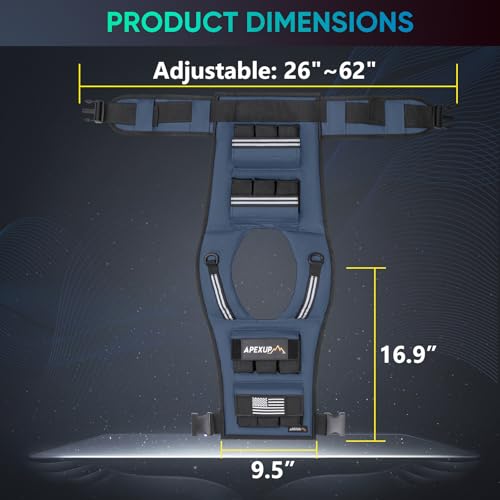 Image of APEXUP Adjustable Weighted Vest Men 20lbs /30lbs /40lbs Weights with Reflective Stripe, Weight Vest Woman Workout Vest for Strength Training Running Walking