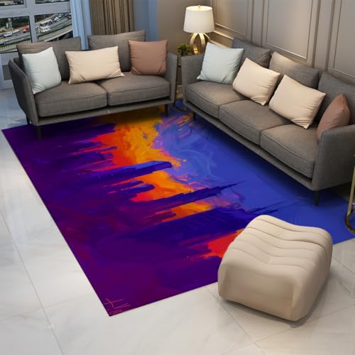 Tapis antidérapant lavable à poil bas doux et facile à nettoyer