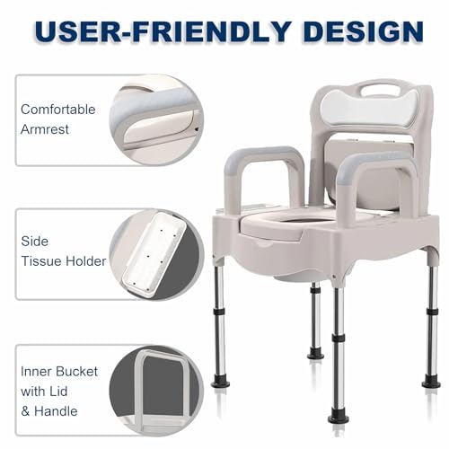 Zeroroute PJHFHU Bedside Commodes, Bedside Toilet thumb #4