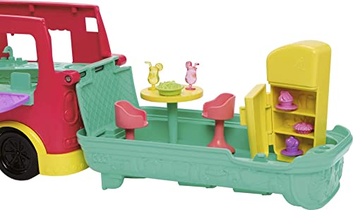 Polly Pocket Playset With 3-Inch Doll, Pet Puppy & Food Accessories, Swirlin' Smoothie Truck Transforming Vehicle Toy #TOP3