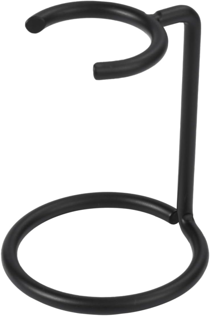 Portable Shaving Holder Black Stand Dual Bracket for Brush and Soap Bowl Beauty Tool Rack for Home and Shop Use