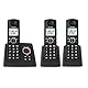 ALCATEL F530 Voice Trio - Schnurloses Festnetztelefon DECT mit Anrufbeantworter - Großes beleuchtetes Display - Lautsprecher - Anrufblockierungsfunktion - 2 Direktwahltasten - 3 Mobilteile - Schwarz