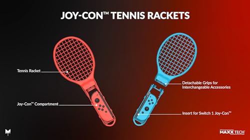 Joy-con sports kit Maxx Tech compatible con Nintendo Switch 2 y 1 pack de 12 accesorios 6