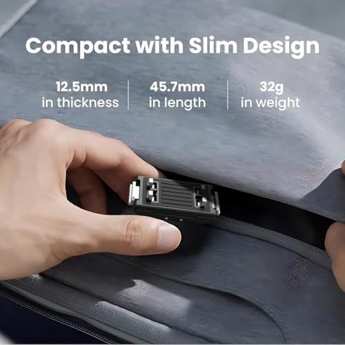Image of Premium Aluminum Magnetic Quick Release Mount Adapter for Insta360 X5, Ace Pro 2, Ace Pro & Ace - CNC Metal Snap-On Base with Secure Dual Lock, Universal 2-Prong Mount