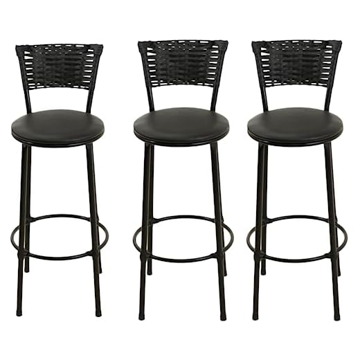 COLEÇÃO 3 BANQUETAS ALTA COZINHA BALCÃO AREA GOURMET JUNCO TABACO (PRETO)