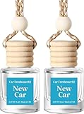 HoogaLife Car Air Freshener Diffuser 2 Pack Hanging Air Freshener - New Car Fragrance Oil Air Diffuser for Car, 45+ Days Long Lasting Fragrance Made in USA (N82)