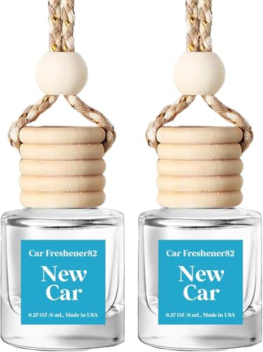 HoogaLife Car Air Freshener Diffuser 2 Pack Hanging Air Freshener - New Car Fragrance Oil Air Diffuser for Automobile, 45+ Days Long Lasting Fragrance Made in USA (N82)