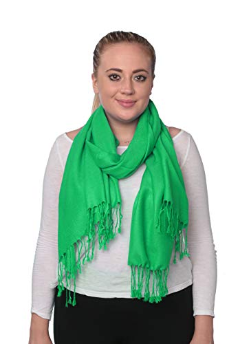Mitchell Lewiss Pashmina Shawls and Wraps - Large Scarfs for Women - Party Bridal Long Fashion Shawl Wrap with Fringe
