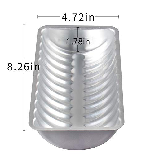 2 Piece/Set Almond Cake Pan Scandinavian Pan, Rehrucken/Almond Cake Loaf Pan Set, Loaf Bread Cake Pan Mould, Anodized Aluminum, Silver, Cake Mold #TOP3